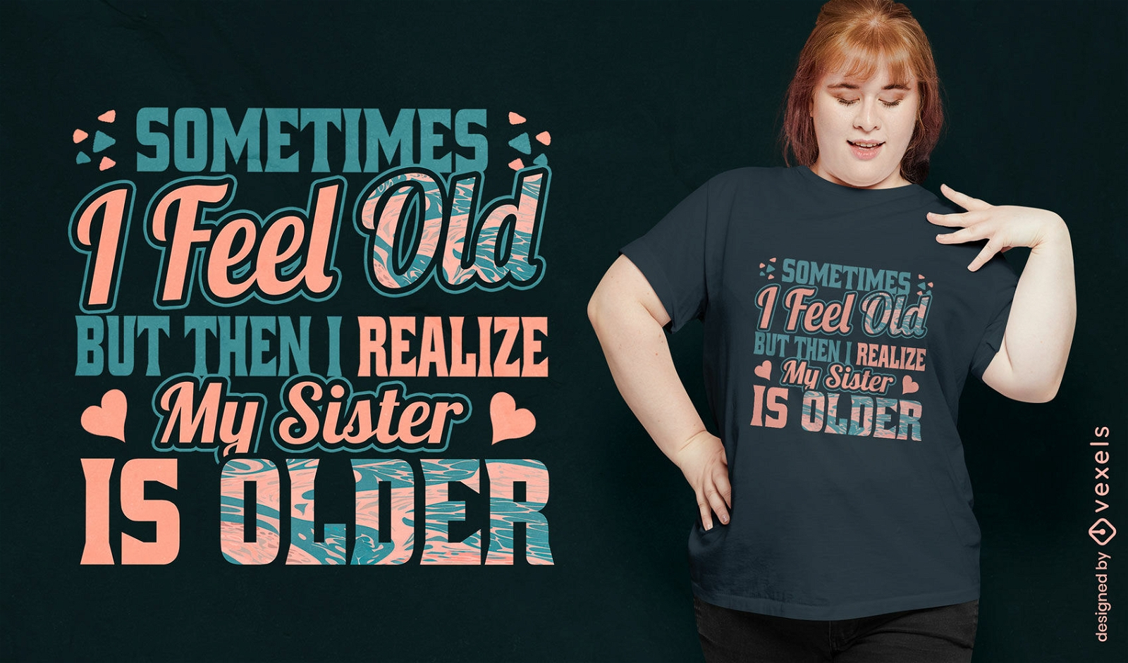Humorvolles T-Shirt-Design mit Geschwisterzitat