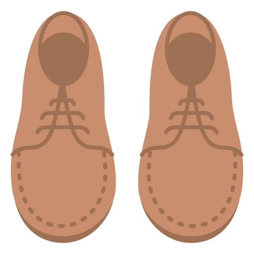 Pair of brown shoes PNG Design