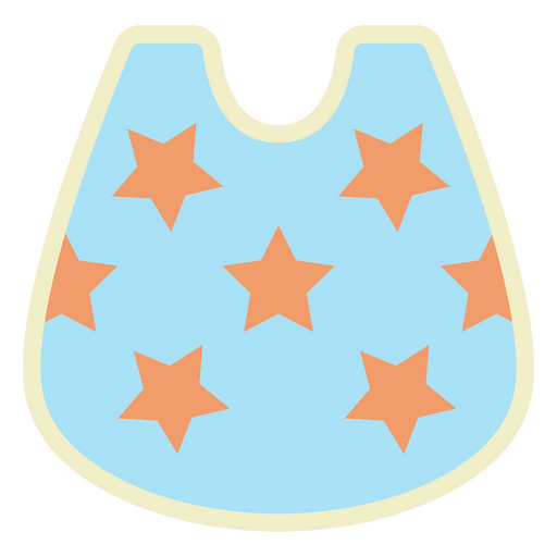 Blue And Orange Bib With Stars On It PNG & SVG Design For T-Shirts