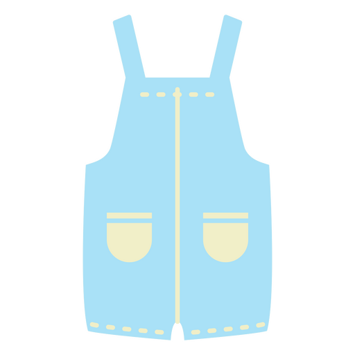 Blue overall with yellow pockets PNG Design