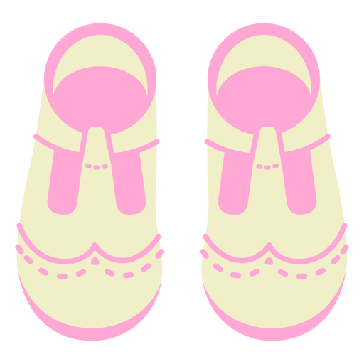 Pair of pink baby shoes PNG Design