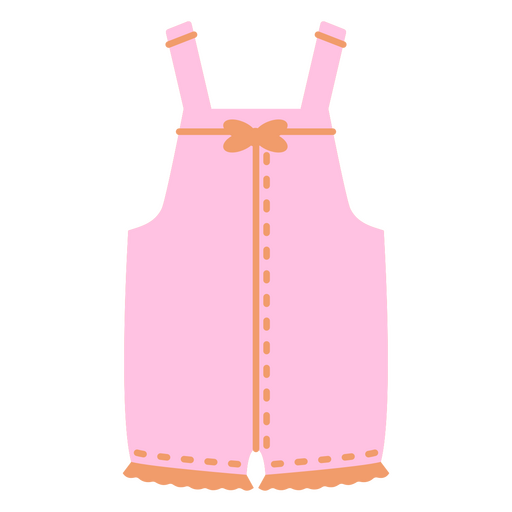 Pink romper with a bow on it PNG Design