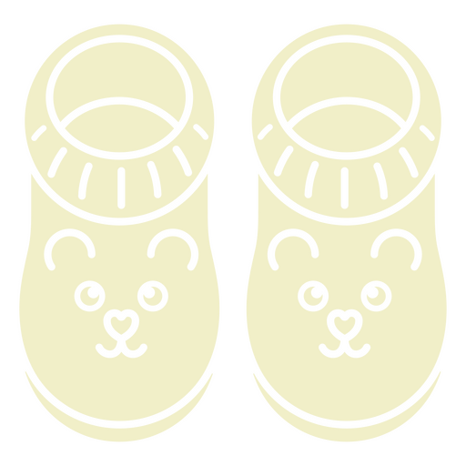 Pair of teddy bear shoes PNG Design