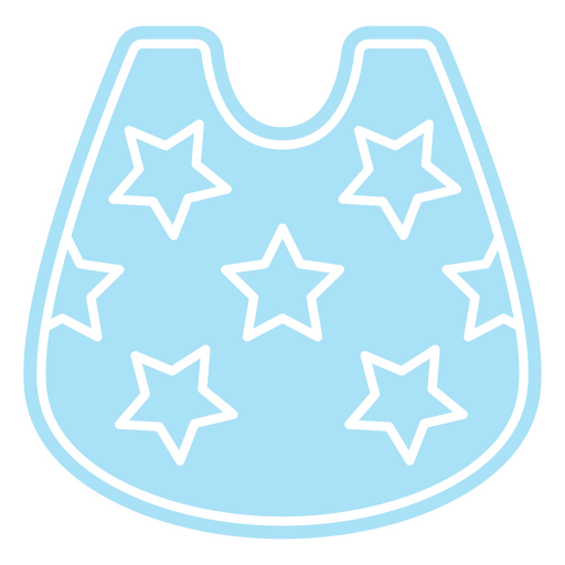 Babador com estampa divertida de estrelas Desenho PNG