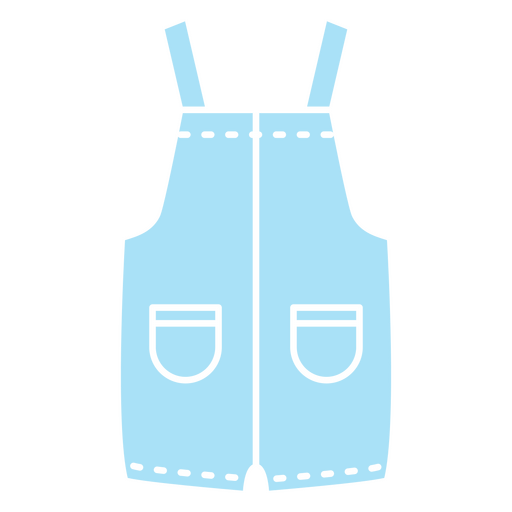 Peto azul con bolsillos Diseño PNG