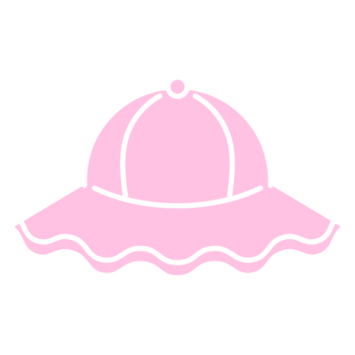 Charming pink sun hat design PNG Design