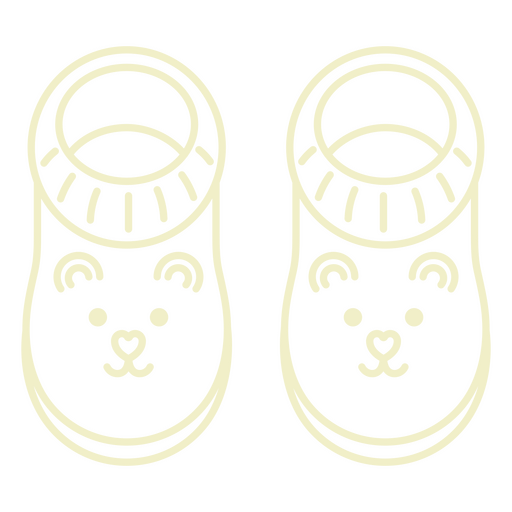 Adorable bear face slippers design PNG Design