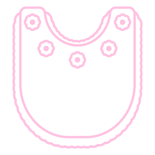 Icono de babero rosa Diseño PNG