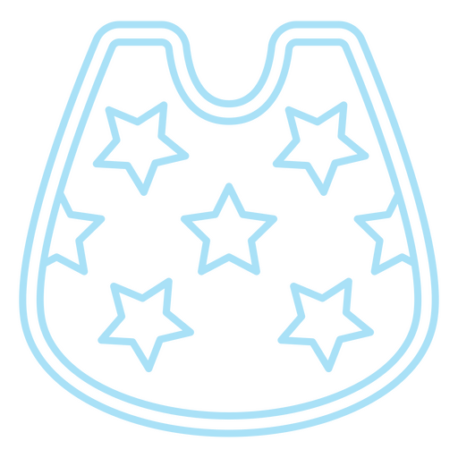 Cosmic star-themed bib design PNG Design