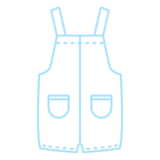 Blue overalls icon PNG Design