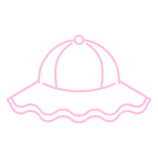Icono de sombrero rosa Diseño PNG