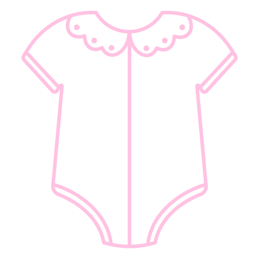 Pink baby bodysuit icon PNG Design