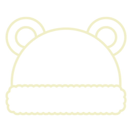 Icono de sombrero de oso de peluche Diseño PNG