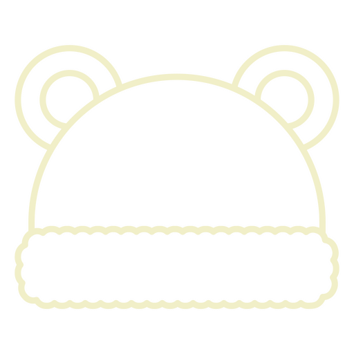 Teddybär-Hut-Symbol PNG-Design