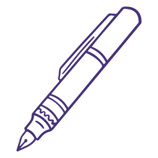 Ícone de caneta roxa Desenho PNG