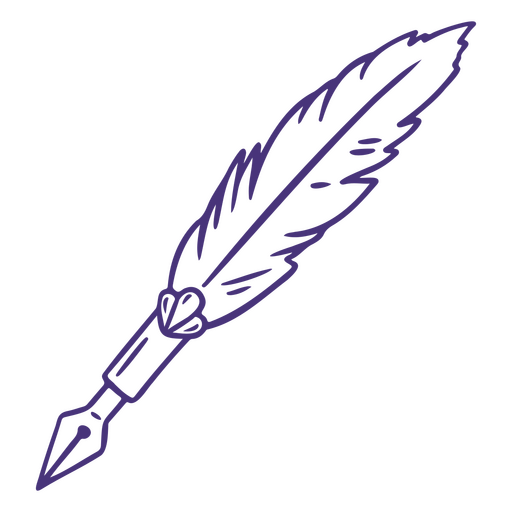 Icono de pluma de pluma púrpura Diseño PNG