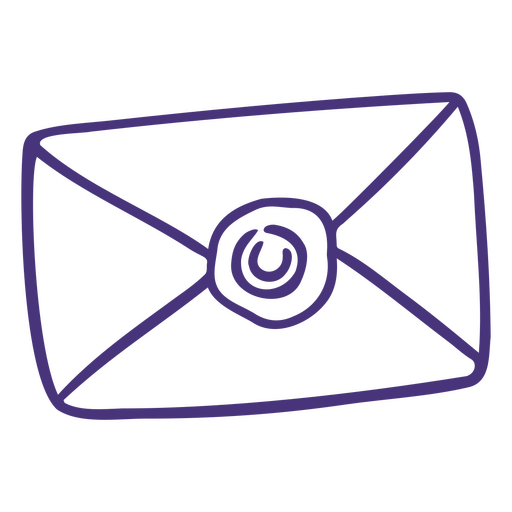 Purple envelope icon PNG Design