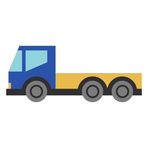 Blue and yellow truck PNG Design