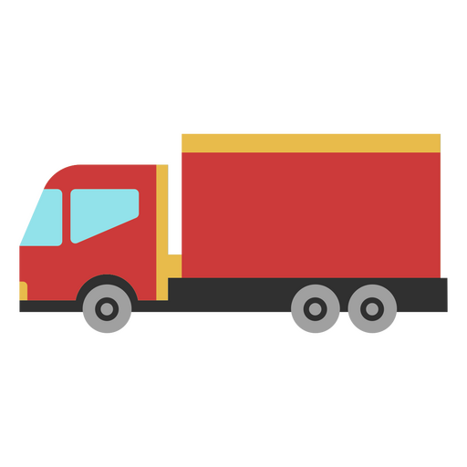 Illustration eines Lieferwagens im modernen Flat-Design PNG-Design