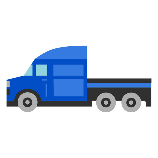 Ilustración estilizada de un camión de reparto azul Diseño PNG