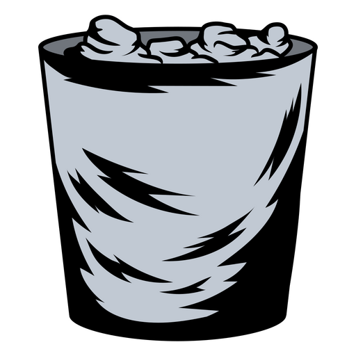 Stilvolles Grafikdesign für Popcorn-Eimer PNG-Design