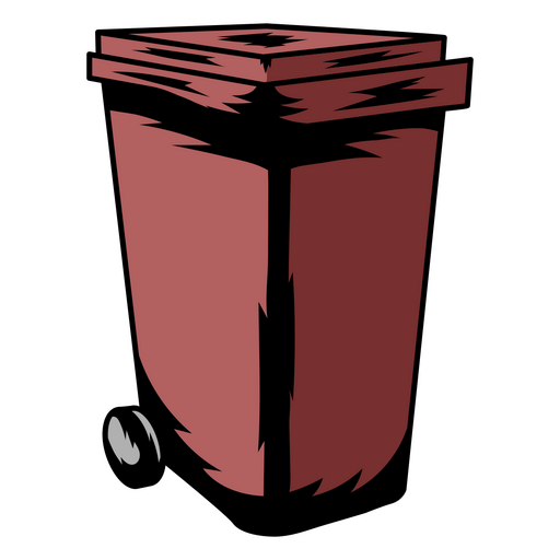 Red trash can PNG Design