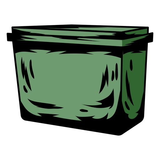 Green container PNG Design