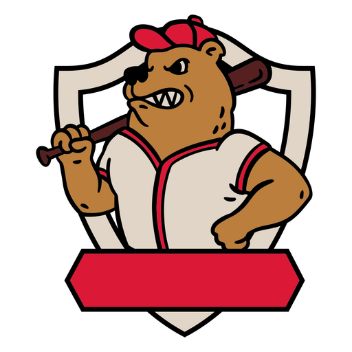 Maskottchen-Design ?Wilder Bär? für Baseball PNG-Design