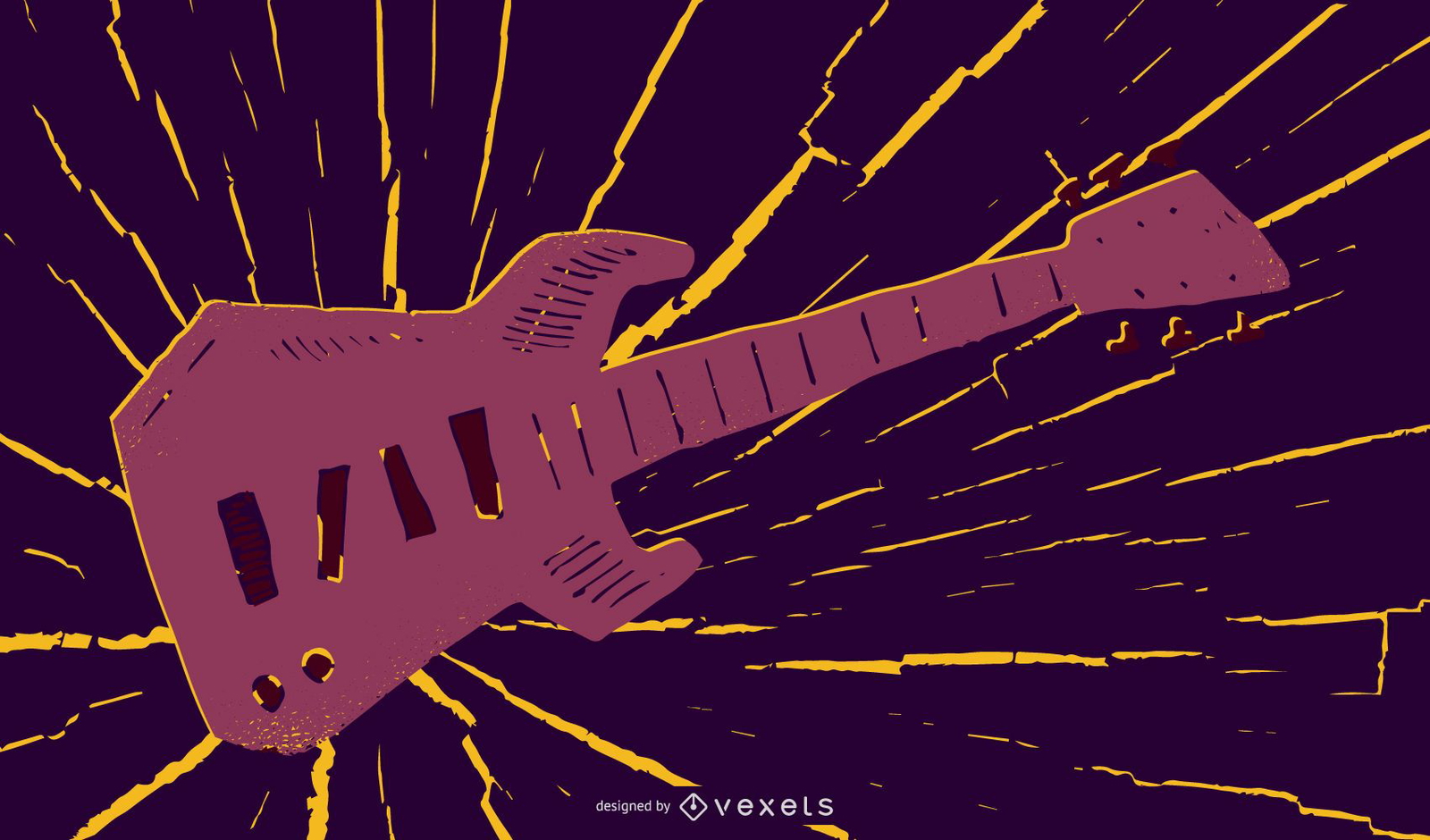 Ilustração de música de guitarra suja