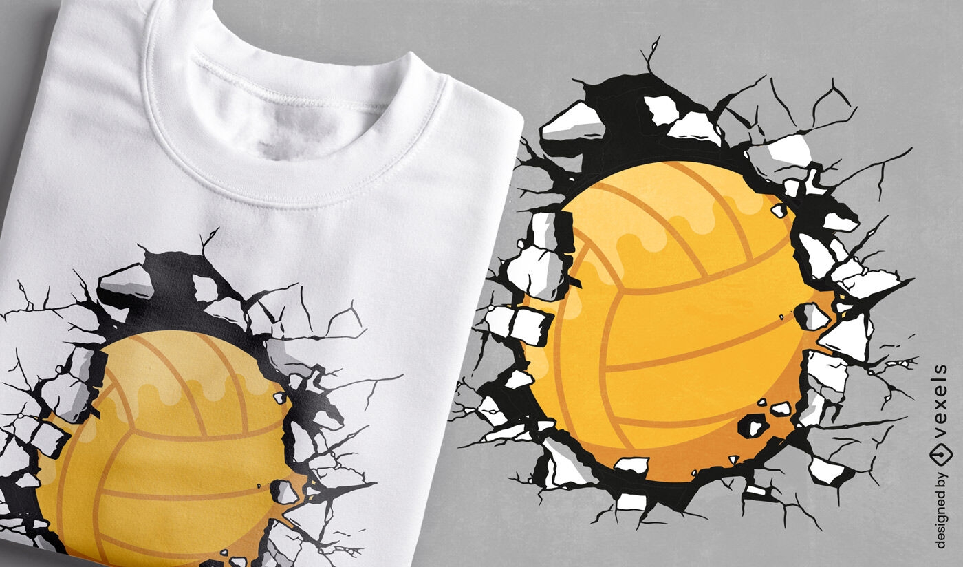 Bahnbrechendes Wasserball-T-Shirt-Design