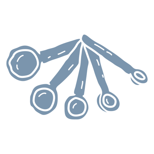 Sketch style measuring spoons illustration PNG Design
