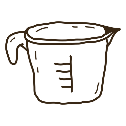 Measuring cup is drawn PNG Design
