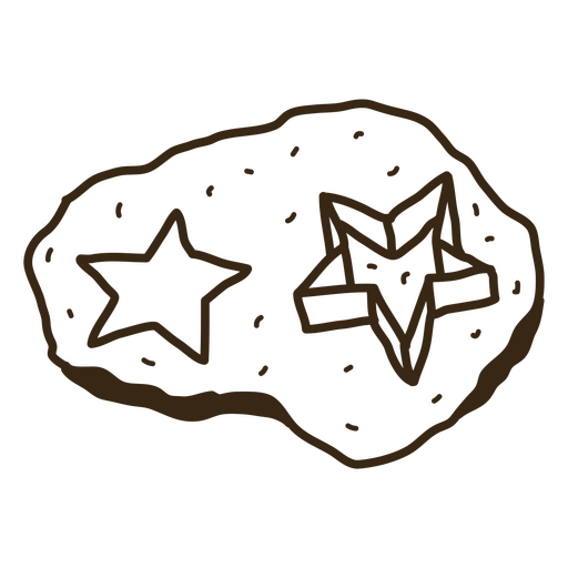 Unique geometric star and fox design PNG Design