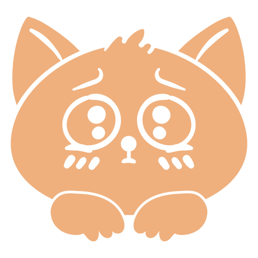 Gato de desenho animado com olhos grandes Desenho PNG