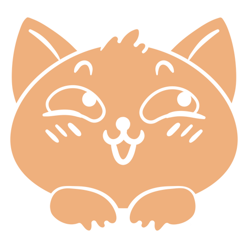 Cartoon-Katze mit weit geöffneten Augen PNG-Design