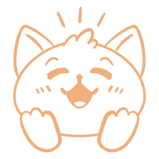 Katze mit Smiley PNG-Design