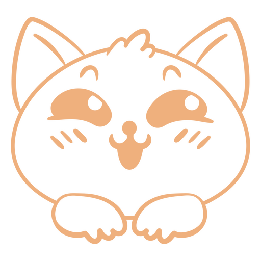 Cat with orange eyes PNG Design