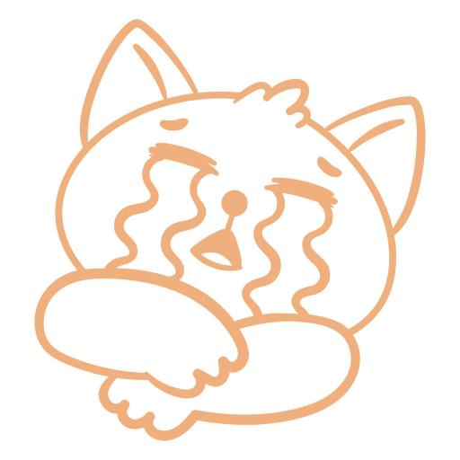 Cat is crying PNG Design