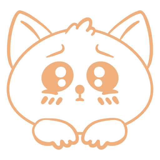 Schwarze Katze mit großen Augen PNG-Design