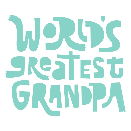 El abuelo más grande del mundo. Diseño PNG