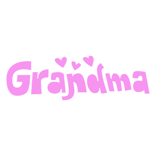 DUPLICADO A palavra vovó em rosa Desenho PNG