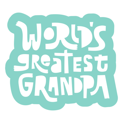 La pegatina del abuelo más grande del mundo. Diseño PNG