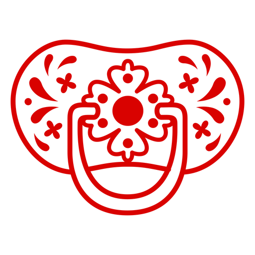 Icono de chupete rojo Diseño PNG