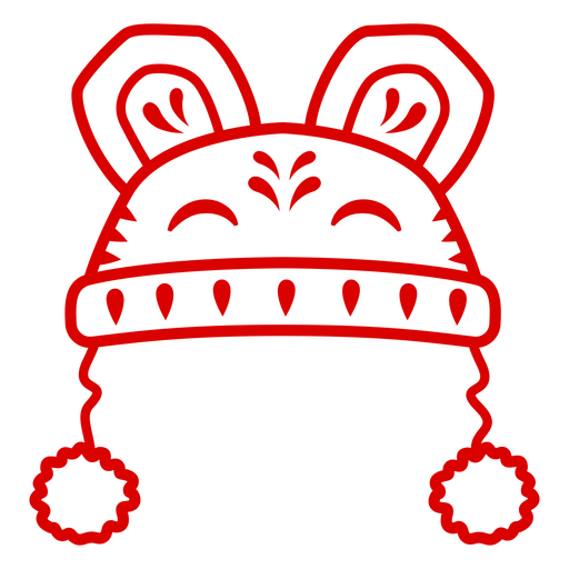 Verspieltes Hasenohren-Mützendesign PNG-Design