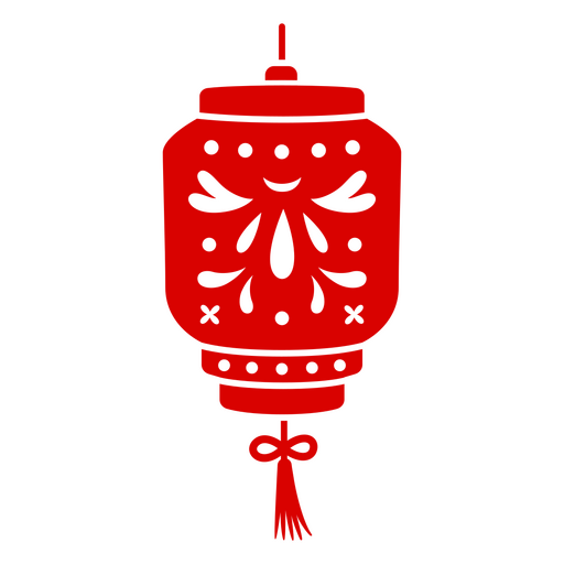 Diseño tradicional de linterna roja china Diseño PNG