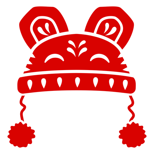 Roter Hut mit Ohren PNG-Design
