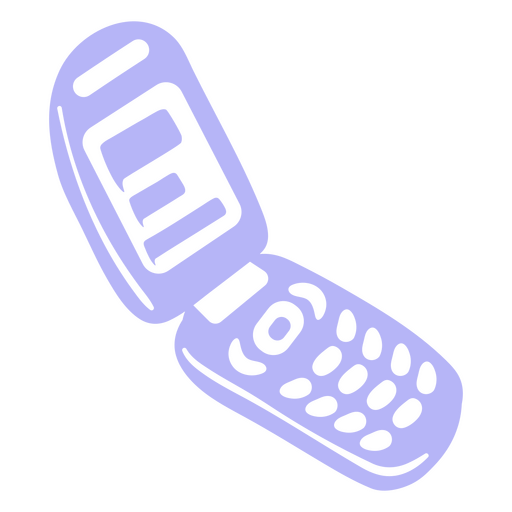 Purple cell phone PNG Design
