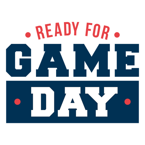 Sporty game day typography design PNG Design