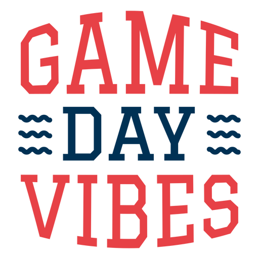 Design tipográfico com vibrações energéticas para o dia do jogo Desenho PNG