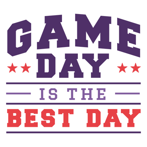 Design arrojado para camiseta do dia do jogo com frase motivacional. Desenho PNG